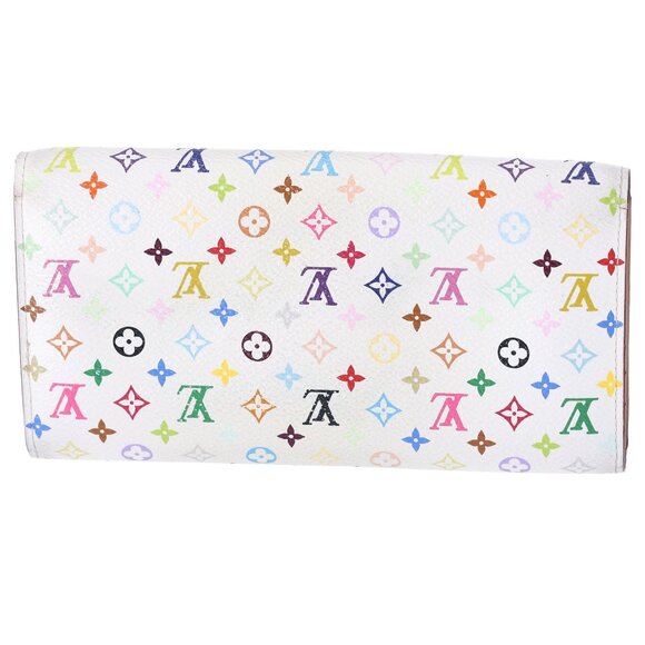 Louis Vuitton x Murakami Envelope Wallet Multicolor Monogram M60004 White - Picture 2 of 6